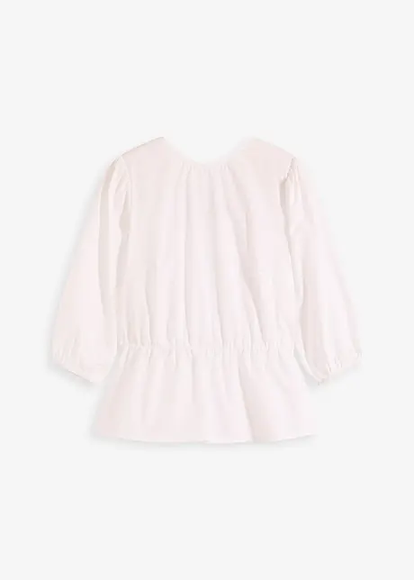 Blouse met pofmouwen en diep uitgesneden achterkant, bonprix
