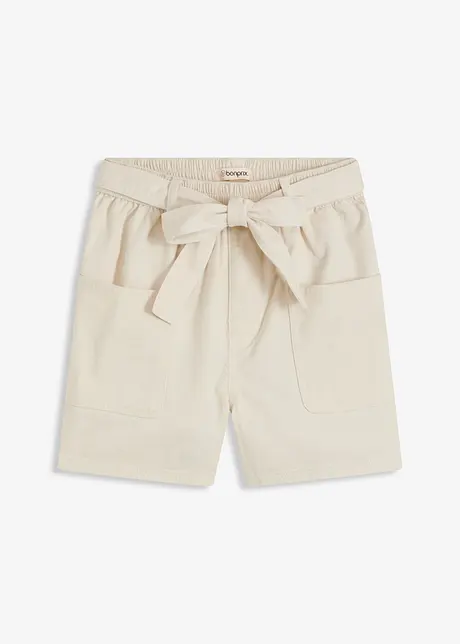 Twill short met ceintuur, bonprix