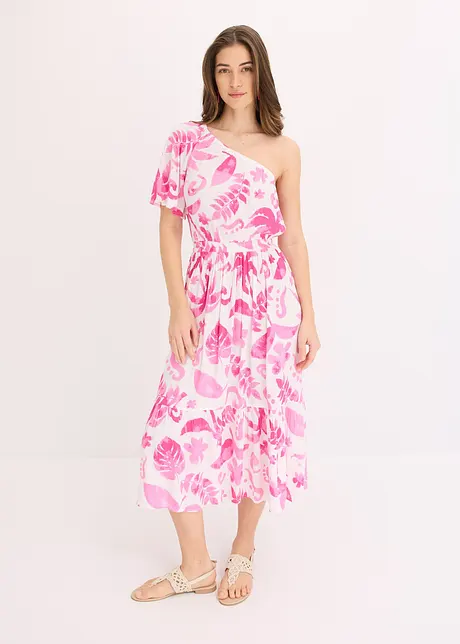 One shoulder jurk van gestructureerde viscose, bonprix