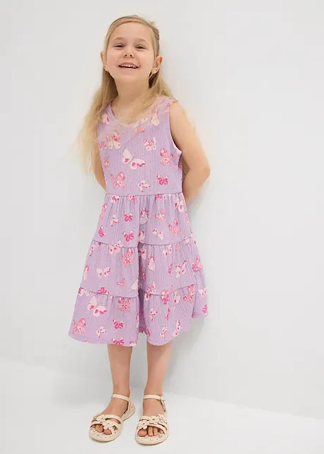 Jersey jurk van gestructureerde crêpe, bonprix