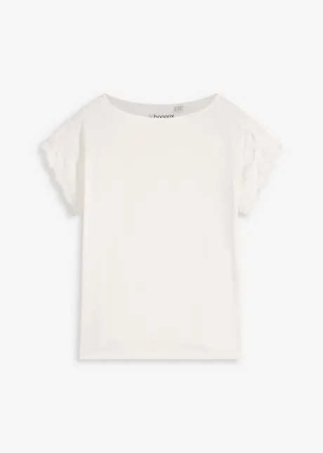 Viscose shirt met kant, bonprix