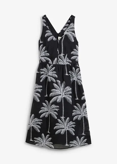 Midi jurk van ramie, bonprix