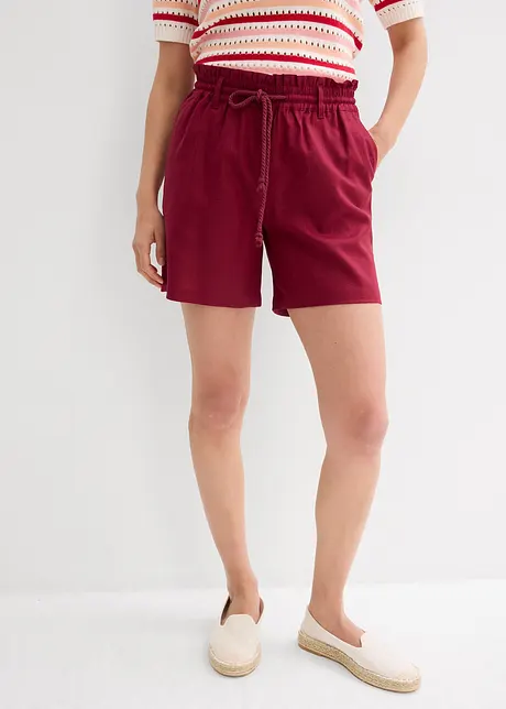 Paperbag short met linnen, bonprix