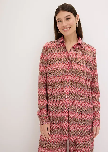 Lange blouse in gehaakte look, bonprix