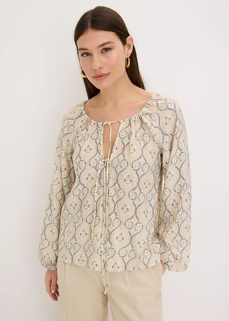 Gedessineerde tuniekblouse van een fijne viscosemix, bonprix