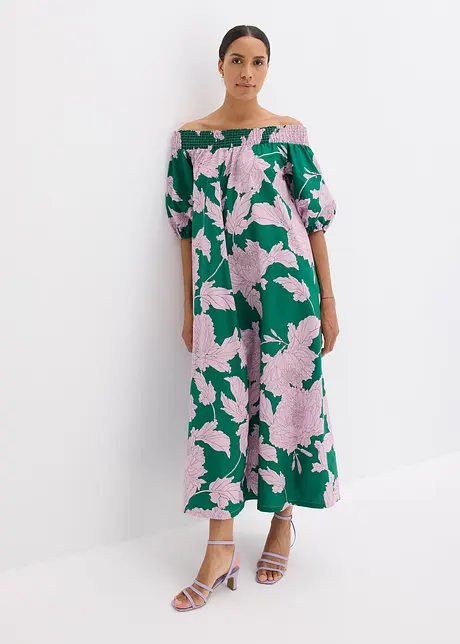 Carmen jurk van puur katoen met print, bonprix