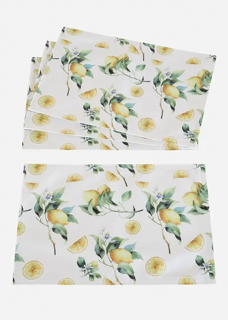 Placemats (set van 4) met citroenprint, bonprix