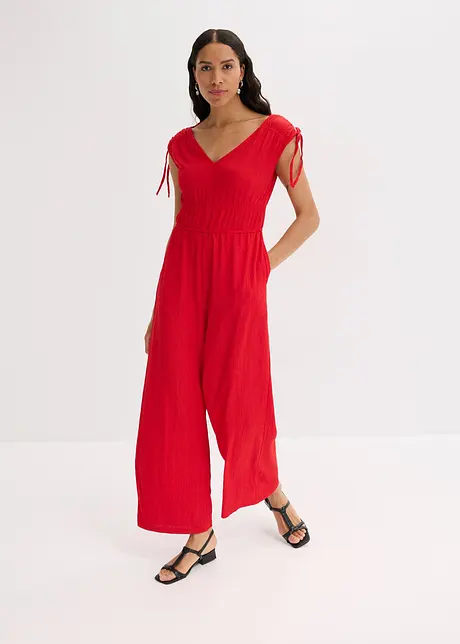 Jumpsuit van gestructureerde crêpe, bonprix