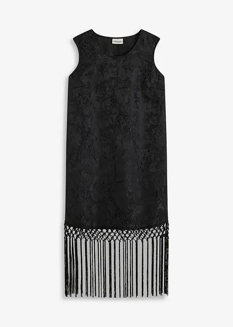 Mini jurk met franjes, bonprix