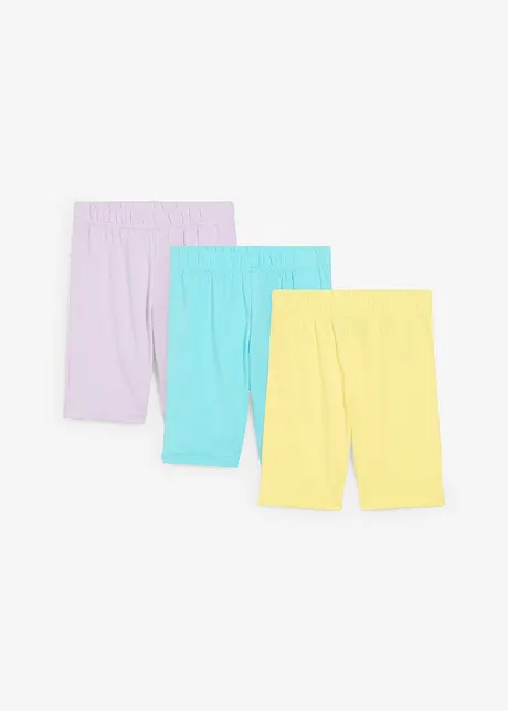 Biker short in een elastische katoenmix (set van 3), bonprix