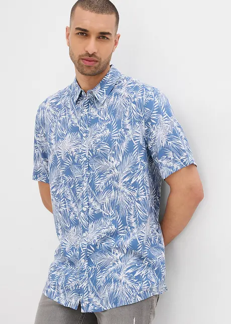 Overhemd met korte mouwen van viscose, bonprix