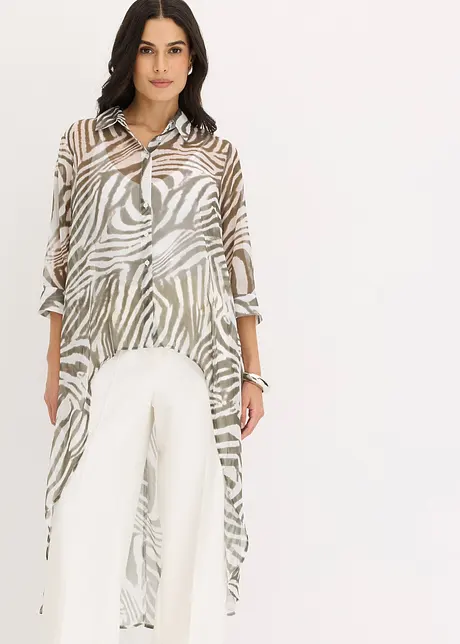 Lange chiffon blouse, bonprix