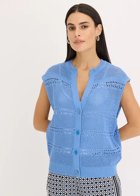 Ajour vest met korte mouwen, bonprix