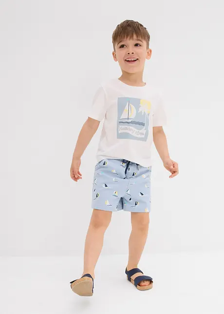 T-shirt en korte broek van biologisch katoen (2-dlg. set), bonprix