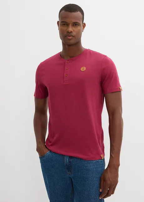 Henley shirt van biologisch katoen (set van 2), bonprix