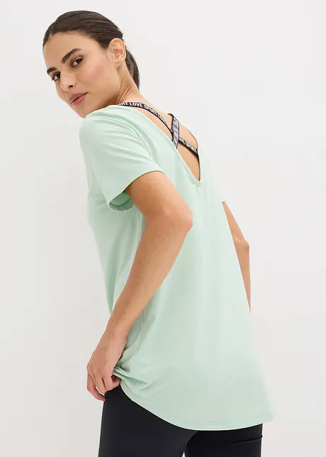 Lang sportshirt met rugdecolleté, bonprix