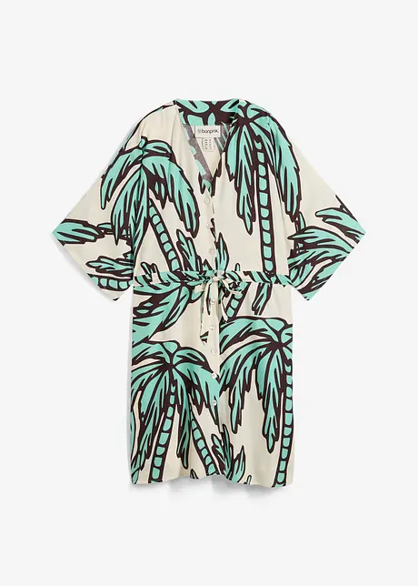 Mini jurk van soepele viscose met kimonomouwen, bonprix