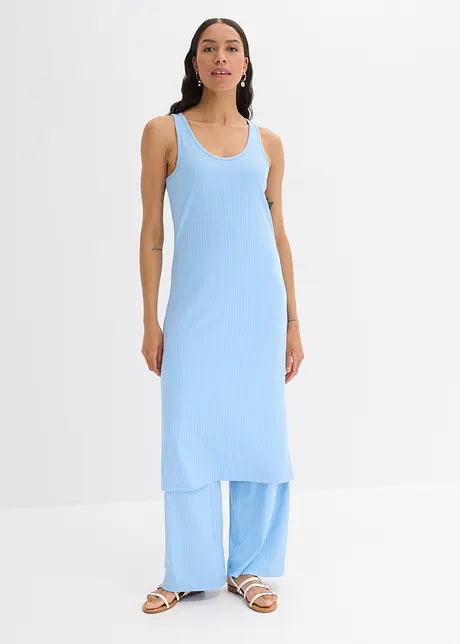 Midi jurk van zacht ribmateriaal, bonprix