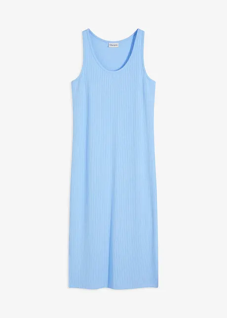 Midi jurk van zacht ribmateriaal, bonprix