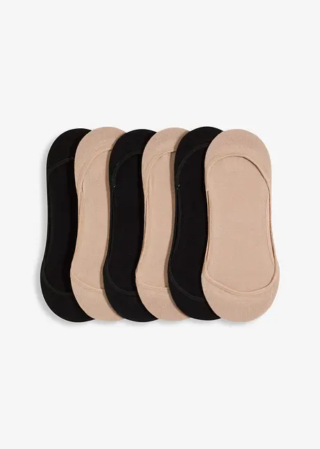 Kousenvoetjes met biologisch katoen, ballerina fit (6 paar), bonprix