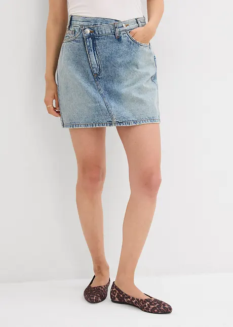 Spijkerrok met een asymmetrische band, bonprix
