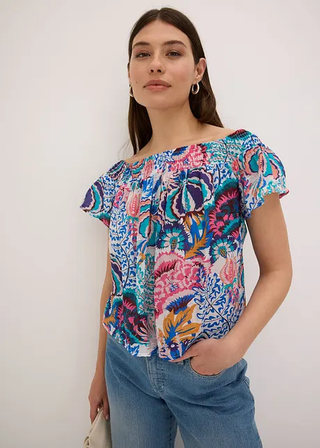 Carmen blouse van een lichte viscosemix, bonprix