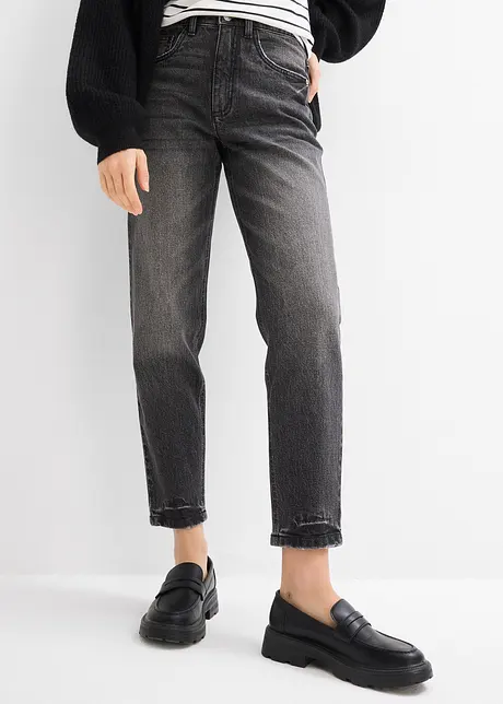 High waist mom jeans, cropped, bonprix