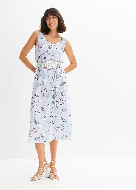 Gedessineerde midi jurk met kant, BODYFLIRT