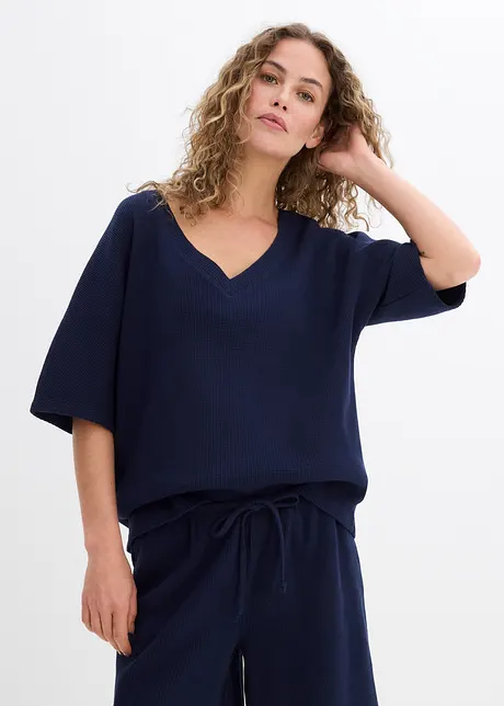Gestructureerd shirt van katoen, bonprix