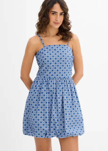 Strapless jurk van katoen, bonprix