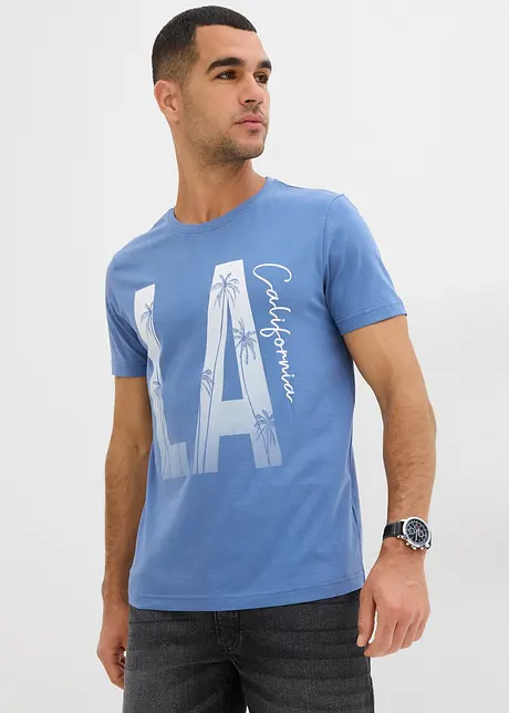 T-shirt van biologisch katoen, slim fit, bonprix