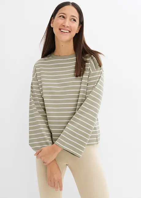 Gestreept shirt van puur biologisch katoen, bonprix