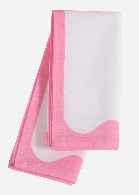 Stoffen servetten met een gekleurde rand (set van 2), bonprix