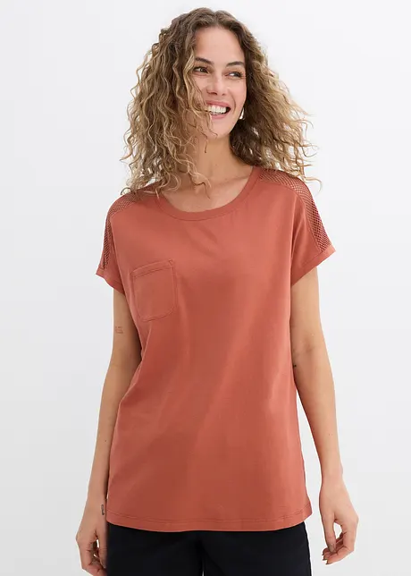Luchtig shirt met kant, bonprix