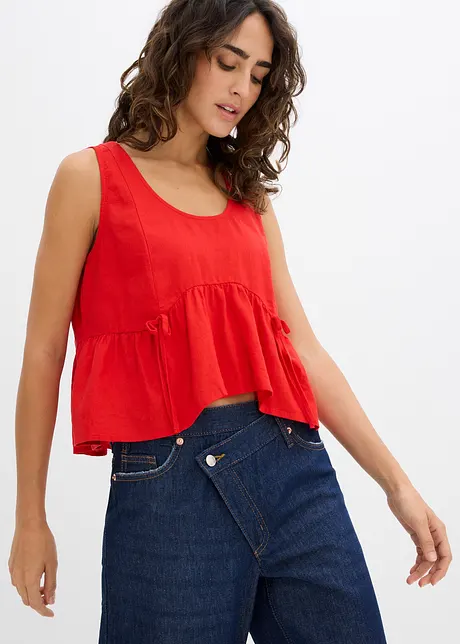 Blouse in een luchtige linnenmix, bonprix