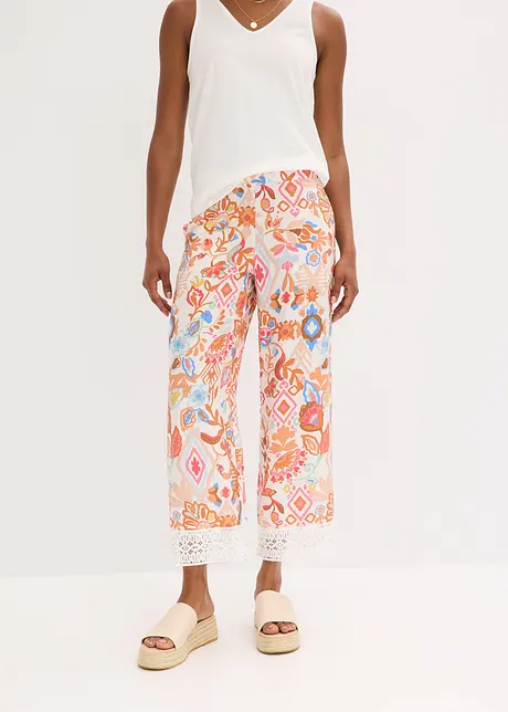 Broek met kant, bonprix