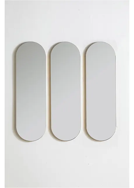Spiegel met een goudkleurige lijst (set van 3), bonprix
