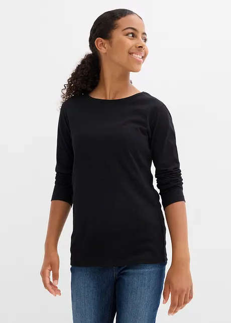 Meisjes longsleeve van katoen (set van 3), bonprix