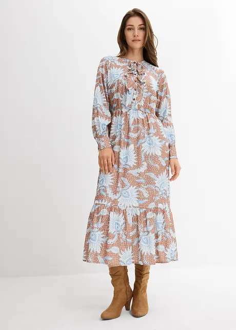 Maxi jurk in een soepele viscosemix, bonprix