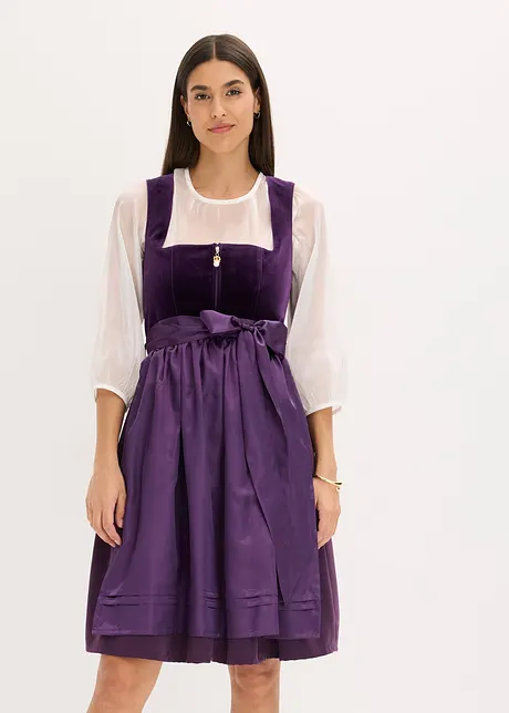Dirndl met fluweel in midi lengte (2-dlg. set), bonprix