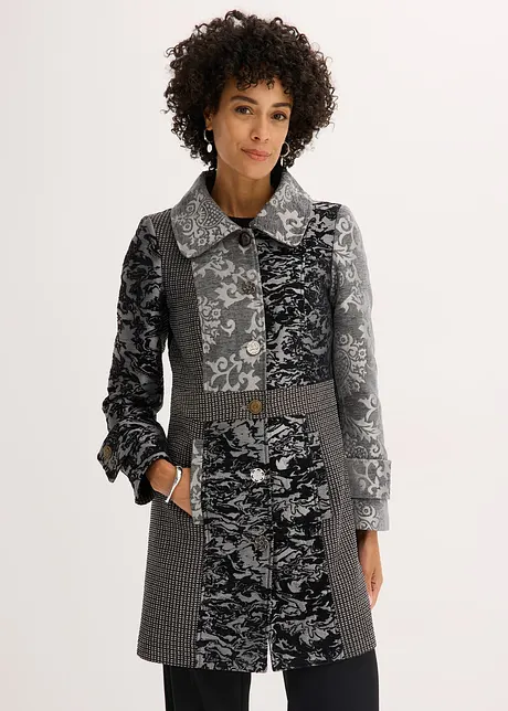 Korte jas met jacquard patroon, bonprix