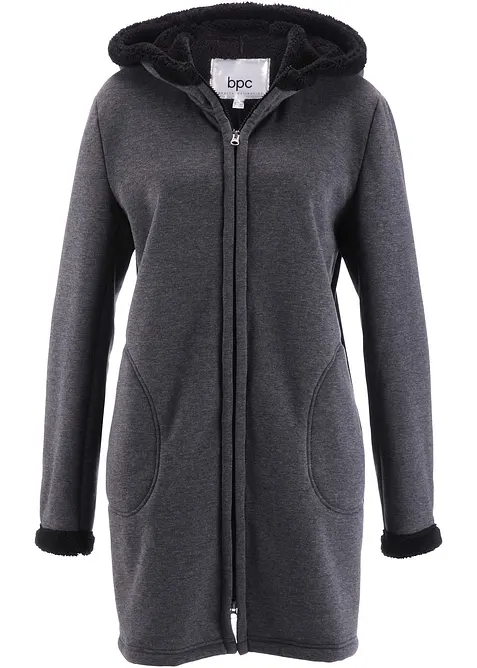 Sweatvest met capuchon en teddy, bonprix