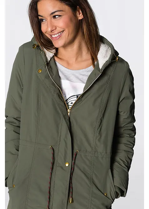 Parka met teddy fleece, bonprix