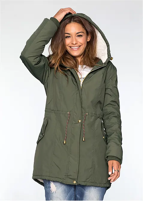 Parka met teddy fleece, bonprix