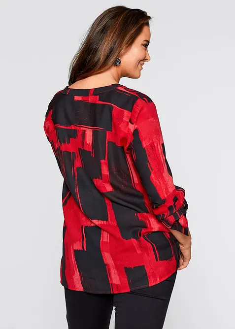 Gedessineerde lange chiffon blouse, bonprix