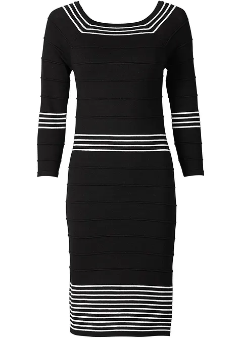 Gebreide jurk in een zachte viscosemix, bonprix