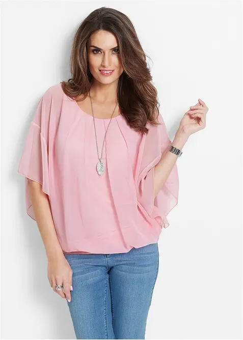 Chiffon blouse met ondershirt, bonprix
