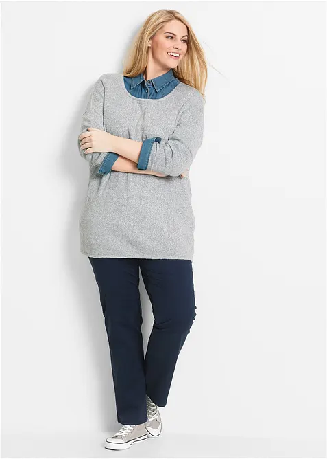 Twill broek van elastisch katoen, bonprix