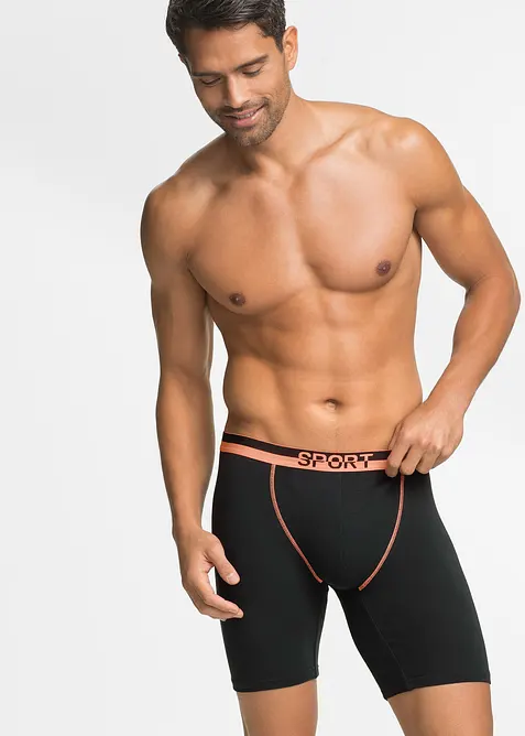 Strakke lange boxer met katoen (set van 2), bonprix