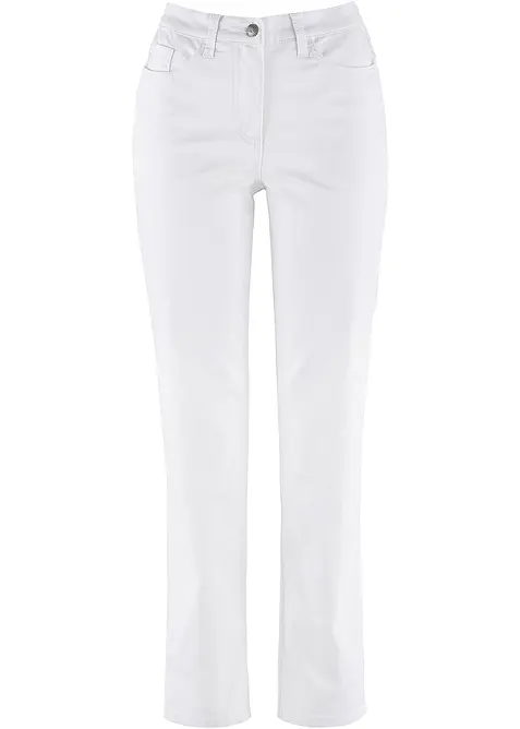 Stretch broek met rechte pijpen, mid waist, bonprix